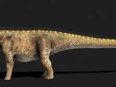 Diplodocus The Whip-Tailed Titan of the Jurassic Low-poly 3D model