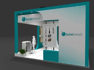 Exhibition Stand - ST0064 3D model