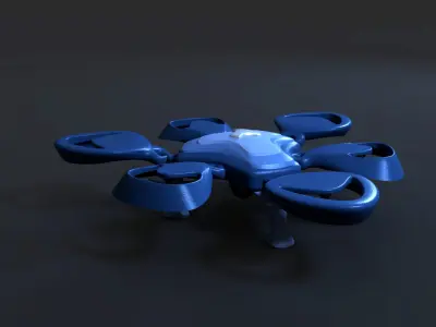 Hexagon Blu Drone Free 3D model