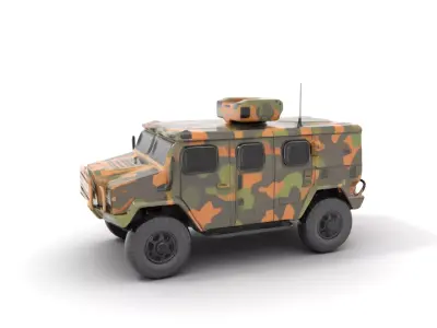 Camouflage Tactical Vehicle model pack Low-poly 3D model