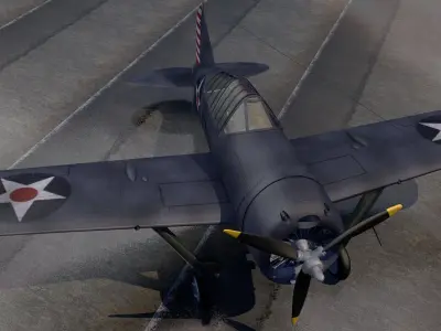 Brewster F2A-1 Buffalo 3D model