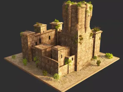 Castle of Belalcazar Spain 3D model
