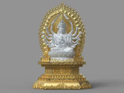 Bodhisattva Thousand-armed 3D model