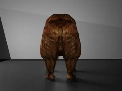 Grizzly Bear Low-poly 3D model