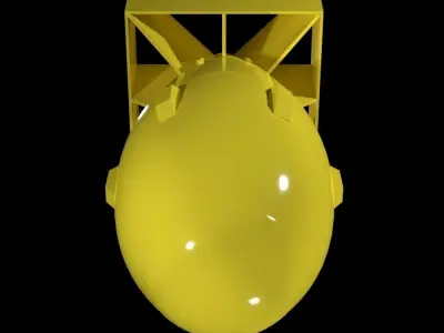 Nuclear bomb Free low-poly 3D model