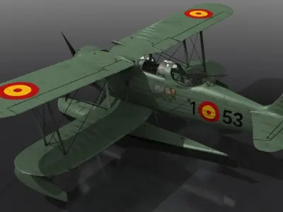 RO43 Spanish Air Force Low-poly 3D model
