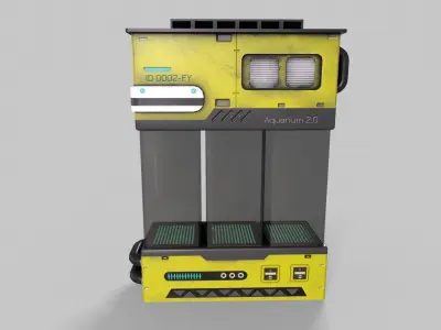 Sci-Fi Aquarium V1- 007 Low-poly 3D model