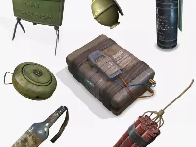 Explosive Collection book with cell phone inside Low-poly 3D model