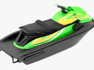 High-Quality 3D Jet Ski Model Low-poly 3D model
