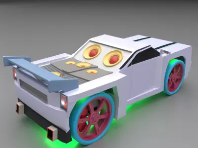 CAR BASSLINE HOT WHEELS ACCELERACERS Low-poly 3D model