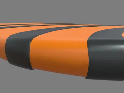 Candy Candy orange and fish Low-poly 3D model