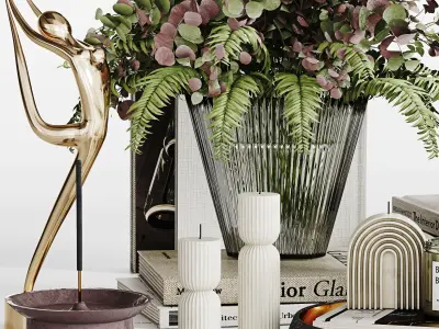 Decorative Set 021 Low-poly 3D model