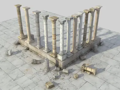 Ancient Columns 3D model