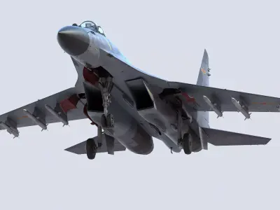 Chengdu J11 Fighter 3D model