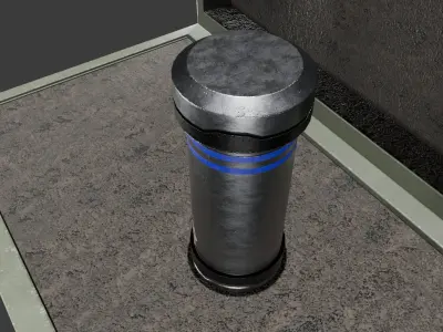 Futuristic grenade 3 Low-poly 3D model