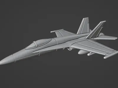 McDonnell Douglas FA-18 Hornet 3D print model