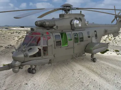 Eurocopter EC 725 High Detail 3ds max Vray 3D model