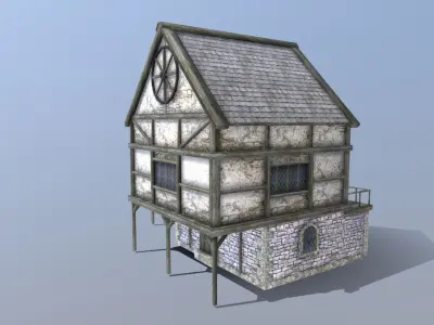 Medieval Blacksmith Low-poly 3D model