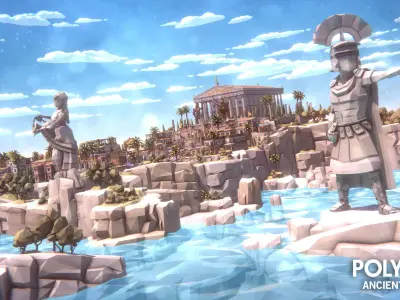 POLYGON - Ancient Empire Low-poly 3D model