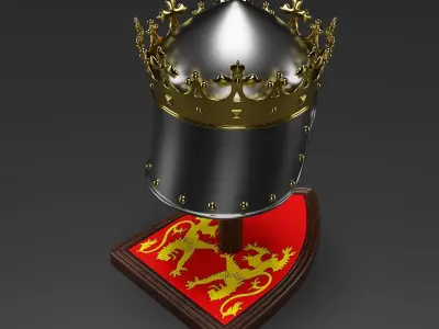 Medieval King Crown 3D model