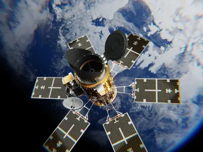 Satellite space blender 3D model