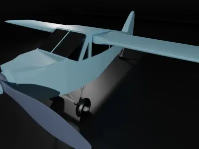 Airplane plane Free low-poly 3D model