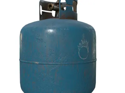 Gas Cylinder Low-poly 3D model