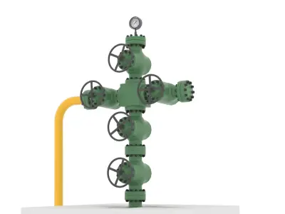 Injection well Low-poly 3D model