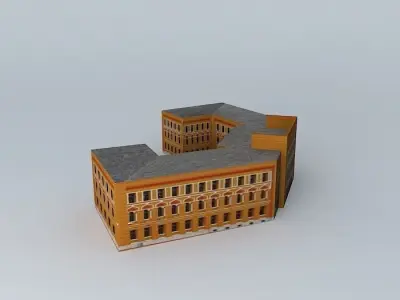 Old Gymnasium in Mostar Free 3D model