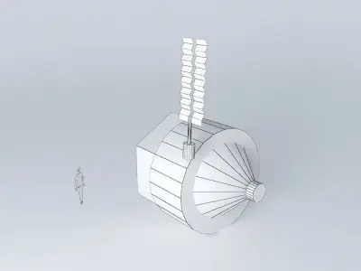 Mir space station Pt 2 Kvant 1 Free 3D model