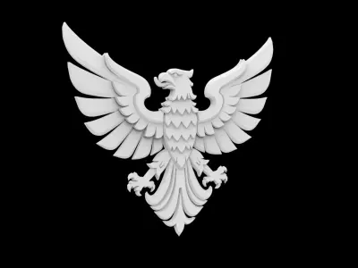 Heraldic Eagle Emblem 3D Print Model 3D print model