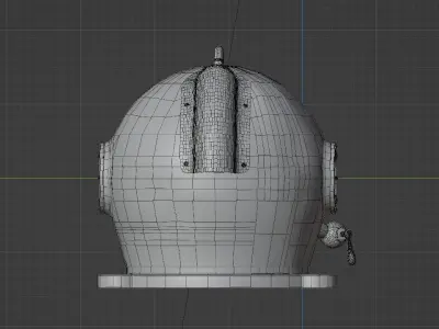 Hard hat dive helmet 3D model