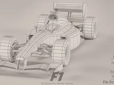 Formula 1 Free low-poly 3D model