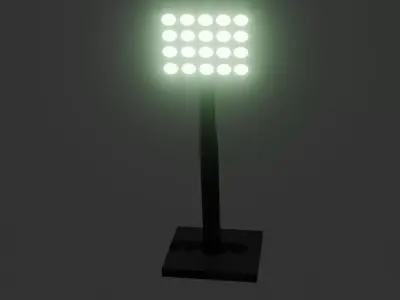 Stadium Focus Light 3D Model Free low-poly 3D model