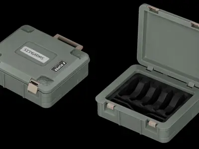 PISTOL CASE PBR RIGGED Low-poly 3D model