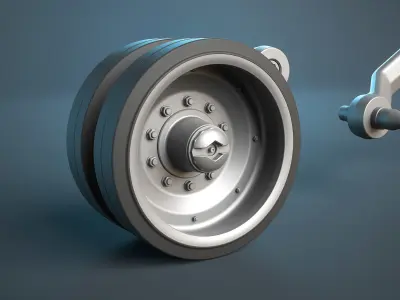 M1 Abrams Tank Wheels 3D model