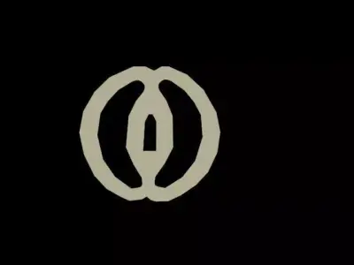 tsuba letter o Free low-poly 3D model