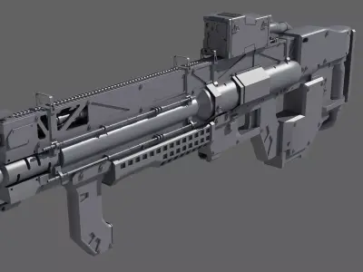 Rifle Sci-Fi 3D model