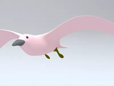 Bird - Rigged and Animated Low-poly 3D model