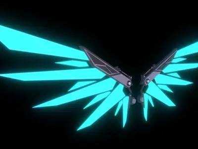 Mechanic Wing Low-poly 3D model