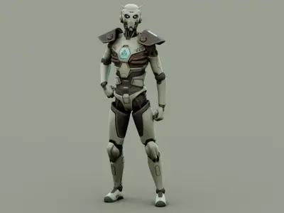  CYBORGTOPIA B-32 Rigged for Unreal Engine - Unity - MIXAMO 3D model