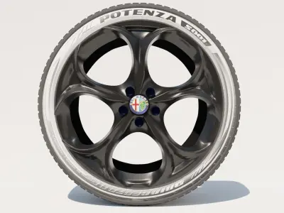 Alfa Romeo Wheel Mesh Free 3D model