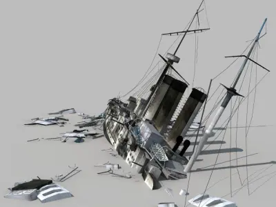 Broken Ship 3D model