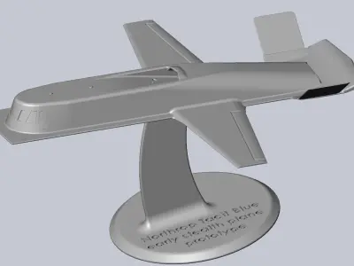 Northrop Tacit Blue Early US Stealth Plane Prototype 3D print model