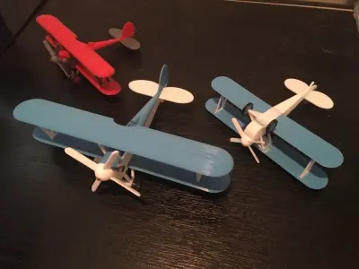 Modular Toy Biplane 3D print model