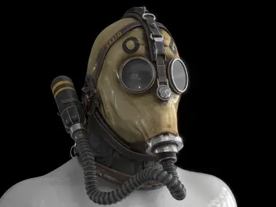 Postapocaliptico Gas Mask 3D model
