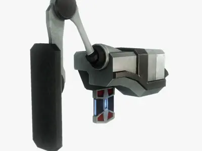 Security camera 02 sci-fi low poly rigged Low-poly 3D model