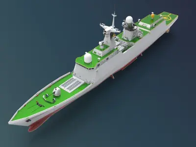 Guided missile frigate 3D model
