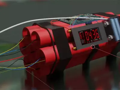 Bomb explosive Free 3D model