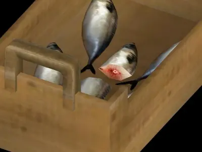 Fish crate Free low-poly 3D model